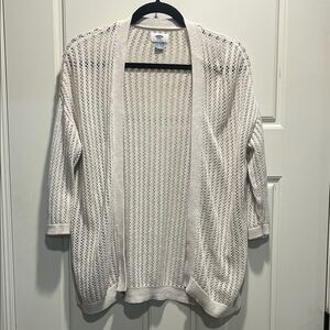 Old Navy Women's Beige Open Knit Cardigan